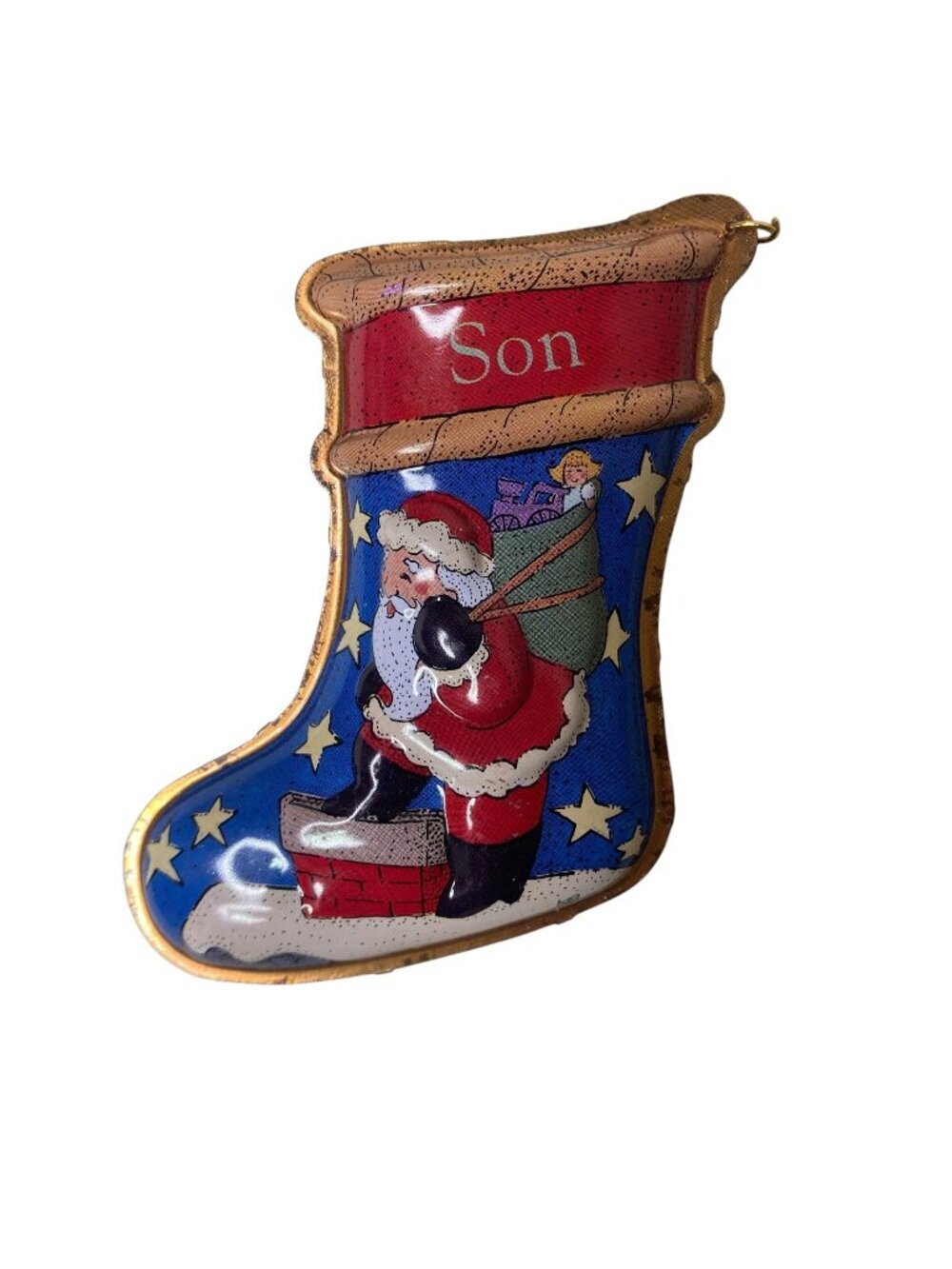 Tin Stocking Son Hallmark 1997 Keepsake Christmas Ornament